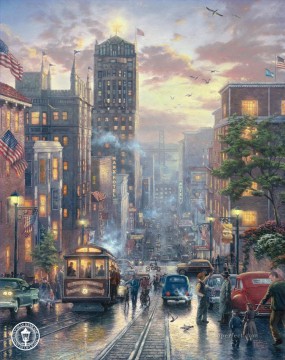 Other Urban Cityscapes Painting - San Francisco Powell Street TK cityscape